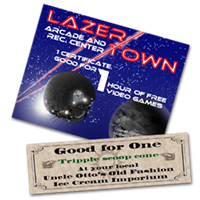 Event Tickets, Gift Certificates